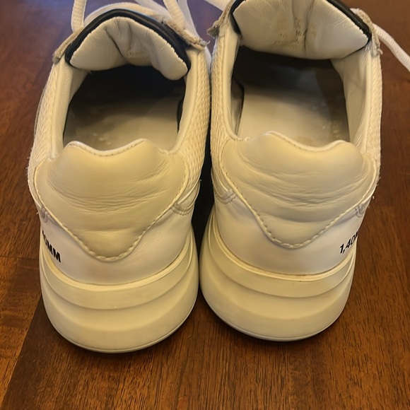 Axel Arigato white leather and canvas sneakers size 7.5 - Picture 3 of 7